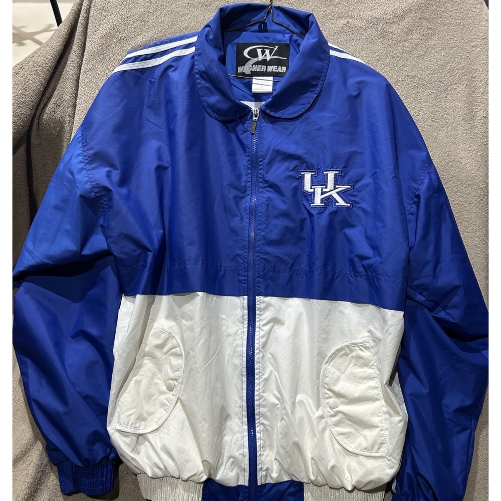 Vtg Wagner Wear Kentucky Wildcats UK Windbreaker Tracksuit Full Zip Men L Jacket